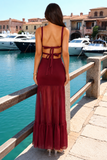 Lila Mesh Maxi Dress