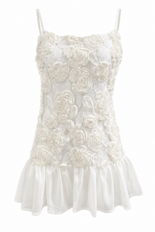 Elowen 3D Floral Lace Slip Dress