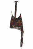 Zara Leopard Floral Print Ruched Mini Dress