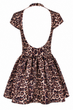 Jacqueline Backless Cheetah Print Dress