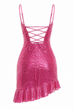 Sequin Cowl Neck Dress