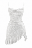 Sequin Cowl Neck Dress