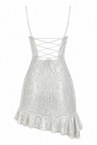 Sequin Cowl Neck Dress