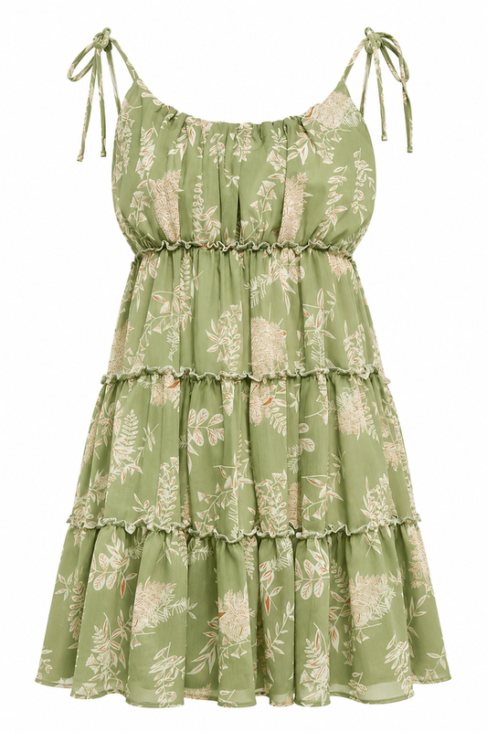 Floral Ruffled Mini Dress