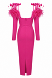 Amara Wild Strawberry Midi Dress