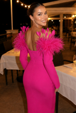 Amara Wild Strawberry Midi Dress