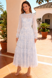 Willa Ruffle Trim Tiered Midi Dress