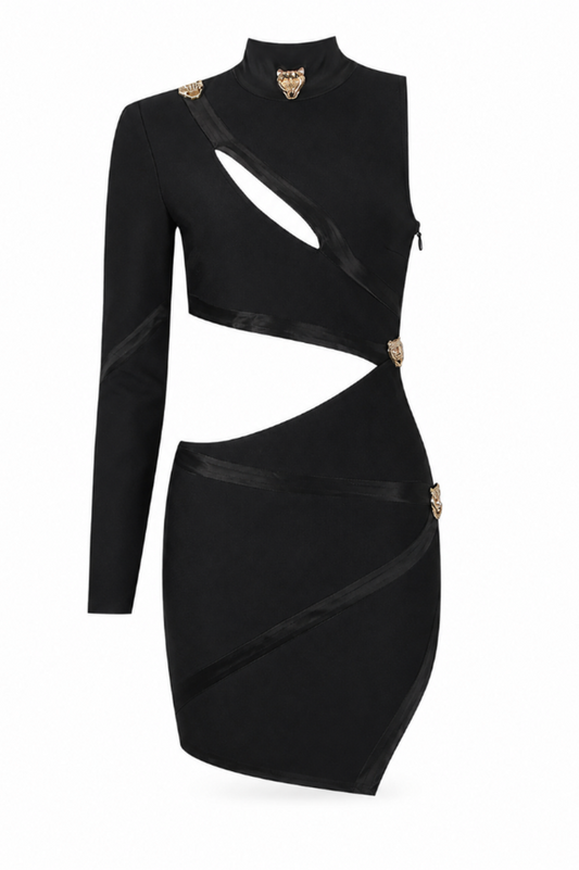 Valentina One Shoulder Cutout Bandage Dress