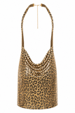 Vanessa Metallic Backless Mini Dress
