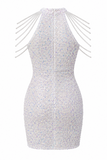 Luna Chain Detail Sequin Bodycon Dress