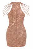 Luna Chain Detail Sequin Bodycon Dress