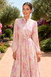 Lorelei Floral Waist Belt Midi Dress