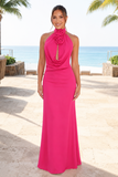 Soraya Floral Halter Cowl Maxi Dress