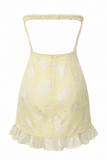 Sylvia Tie Front Floral Ruffle Mini Dress