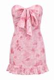 Sylvia Tie Front Floral Ruffle Mini Dress