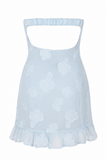 Sylvia Tie Front Floral Ruffle Mini Dress