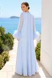 Layla Crystal Embellished Feather Maxi Dress