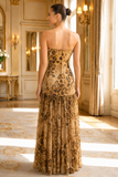 Maren Tropical Floral Strapless Long Dress