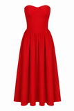 Valentina Bustier Corset Strapless Midi Sundress