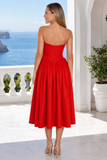 Valentina Bustier Corset Strapless Midi Sundress
