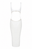Bianca Cutout Sheer Mesh Midi Bodycon Dress