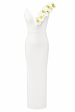 Valentina One Shoulder 3D Floral Mermaid Dress