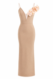 Valentina One Shoulder 3D Floral Mermaid Dress