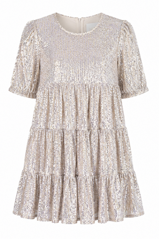 My Queen Sequin Tiered Mini Dress