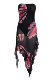 Serena Tropical Leaf Dress