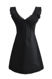 Lace Trim Corset-Style A-Line Mini Dress