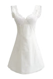 Lace Trim Corset-Style A-Line Mini Dress
