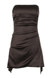 Draped Strapless Corset Dress