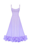 Flounce Bustier Midi Dress