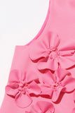 3D Flower Applique Maxi Dress