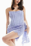 Lace Strapless Corset Mini Dress