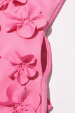 3D Flower Applique Maxi Dress