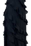 Ruffle Open-Back Maxi Dress