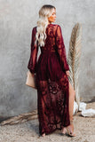 White Boho Lace Maxi Dress