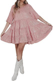 My Queen Sequin Tiered Mini Dress