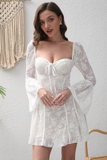 Lila Floral Lace Corset Mini Dress
