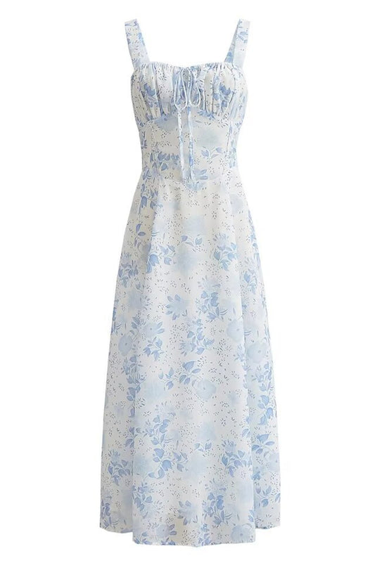 Floral Bustier Midi Dress