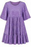 My Queen Sequin Tiered Mini Dress