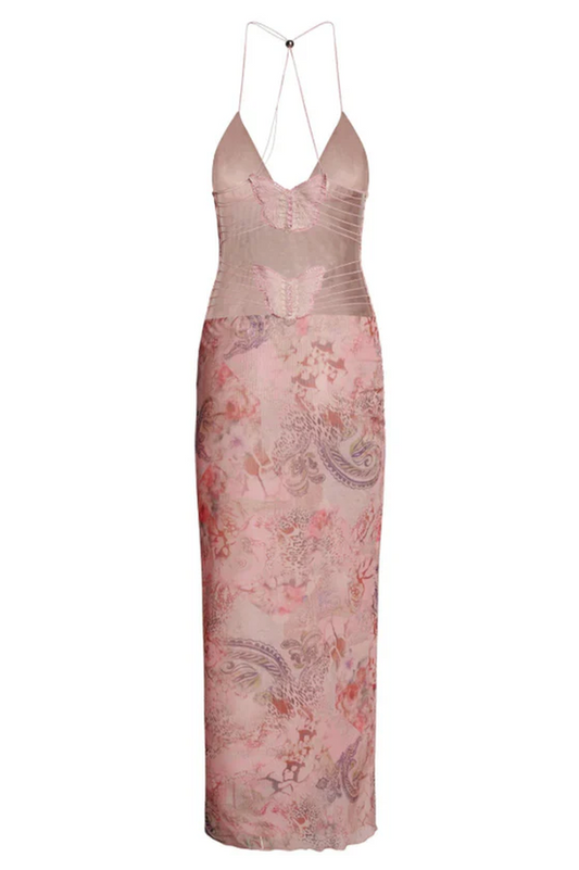 Marnie Butterfly Backless Midi Dress