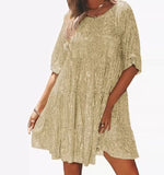 My Queen Sequin Tiered Mini Dress