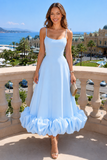 Flounce Bustier Midi Dress