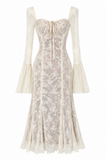 Delilah Vintage Cream Lace Maxi Dress