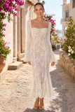 Delilah Vintage Cream Lace Maxi Dress