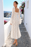 Delilah Vintage Cream Lace Maxi Dress