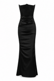 Strapless Corset Satin Mermaid Gown