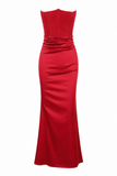 Strapless Corset Satin Mermaid Gown